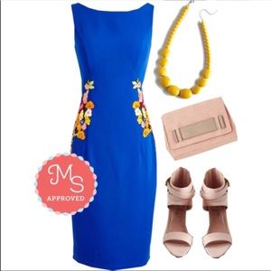 Beautiful Size 8 Chi Chi London Blue Sheath Dress